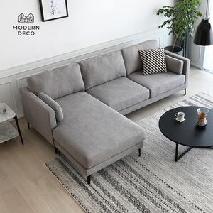 Sofá seccional moderno en forma de L, seccional, color gris, para sala de estar - Product Image 5