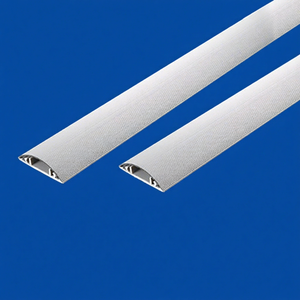 KSS High Series - Cannelure de câblage ronde en aluminium massif, 1 mètre, surface anodisée pour câblage au sol - Product Image 1