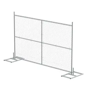 Gran oferta, fácil instalación, malla de cadena portátil, cercado temporal 6x12 para el mercado de EE. UU.