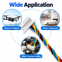 Kabel Harness Silikon Ultra Tipis 1.25 Pitch Konduktor Tembaga Berlapis Timah Lunak 300V Kabel Terminal untuk Drone JST Molex