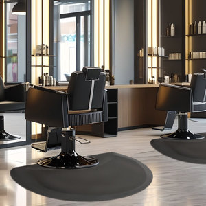 2 '<span class=keywords><strong>x</strong></span> <span class=keywords><strong>3</strong></span>' 'แผ่นรองเก้าอี้แบบตั้งสำหรับร้านตัดผมหนาดำครึ่งวงกลม1/2 "หนาเสื่อเก้าอี้ตัดผม - Product Image 6