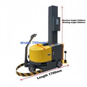 Robot Inteligente Autónomo Amarillo ZZ2000, Máquina Automática de Embalaje de Palés, Máquina Envolvedora de Palés - Product Image 5