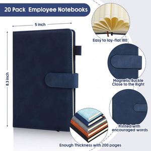 Custom A5 Leather Hardcover Notebook Vintage Multiple Colors Softcover Sponge Binding Thick Lined Pages with Pen Loop Gift - Product Image 2
