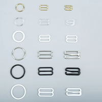 Erkoumi 10mm Carabin 8 Hebilla 9 Aleación Sujetador Correa Ajuste Anillo Deslizadores para Ropa Interior Accesorios Metal Plástico Hebillas de Hombro