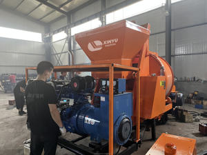 Machine de pompage Pompe de remorque à béton diesel Petite bétonnière avec pompe - Product Image 4