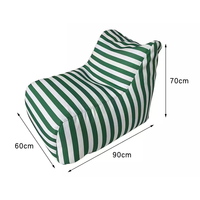 Fauteuil pouf portable de plage, siège individuel, imperméable, résistant à l'huile, en tissu Oxford, rembourrage en éponge, taille personnalisée