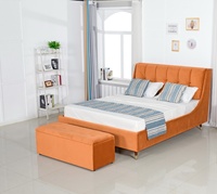 Fabricant de lits de chambre à coucher nordiques colorés au design moderne, livraison directe.