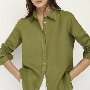 Chemise habillée en coton pour dames pour les uniformes d'affaires Logo personnalisé Service Chemises habillées en vrac pour femmes pour le personnel d'entreprise - Product Image 6