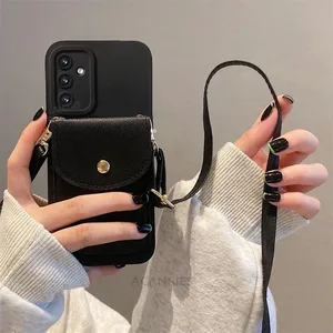 A 15 25 35 Crossbody Card Slot Bag Holder Case Pour <span class=keywords><strong>Samsung</strong></span> Galaxy A15 A25 A35 A55 A05s A14 A54 M54 Cord Silicone Cover S24 Plus - Product Image 2