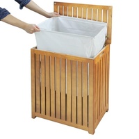 Panier à linge et organisateur de vêtements en bois moderne, flexible, écologique et durable pour la chambre à coucher