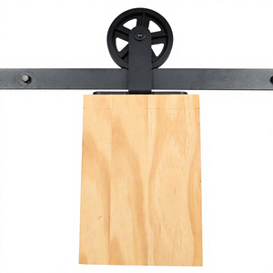 RHETECH 6.6FT nouveauté grande roue montée sur le dessus <span class=keywords><strong>porte</strong></span> <span class=keywords><strong>de</strong></span> grange coulissante Kit <span class=keywords><strong>de</strong></span> quincaillerie <span class=keywords><strong>de</strong></span> base <span class=keywords><strong>pour</strong></span> rail coulissant - Product Image 1