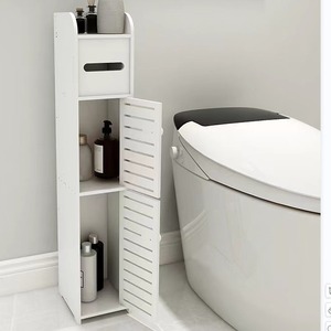 Salon armoire de rangement moderne trois couches durable étanche PVC porte-<span class=keywords><strong>papier</strong></span> hygiénique étroit Gap organisateur anti-poussière - Product Image 2
