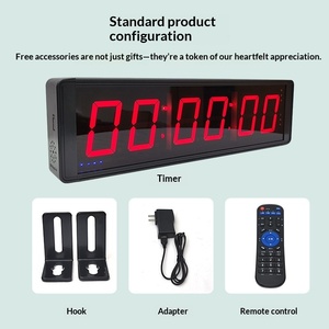 LED <b>Digital</b> Timer <b>Clock</b> Rectangle Scoreboard Display with Remote Start Stop USB and <b>Battery</b> Power for Training Competition - Product Image 6