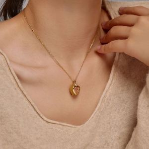 Dylam Trendy Design <b>Solid</b> Sterling <b>Silver</b> Women Link Chain Hollow 5A Cubic Zirconia DIY Replaceable Pendant Jewelry <b>Necklace</b> - Product Image 3