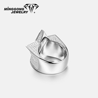 Bague personnalisable en argent S925 et or massif (10K/14K) Moissanite VVS Iced Star Style Hip-hop pour hommes et femmes