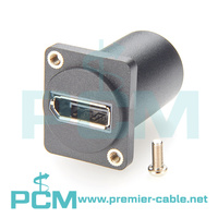 Prise de montage sur panneau femelle Displayport de type D, connecteur de traversée DP à DP, châssis de cloison de panneau Displayport série D DP XLR