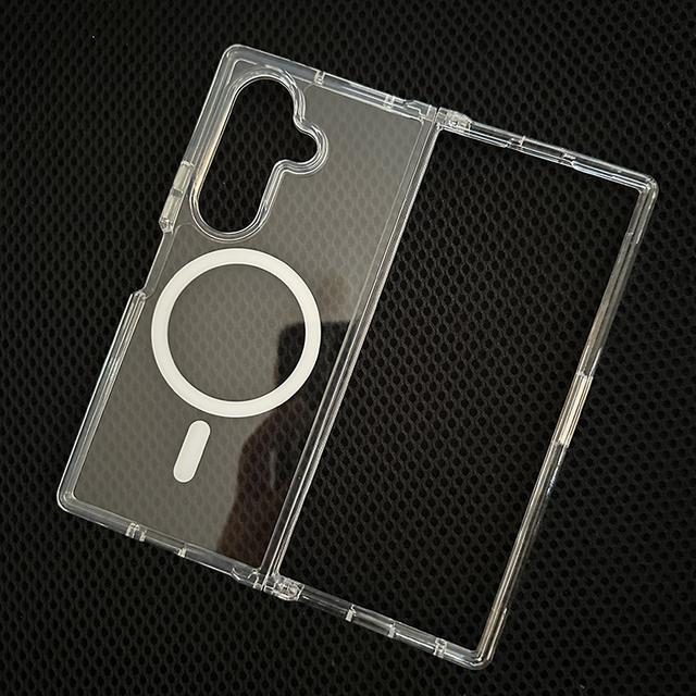 Clear Acrylic Magnetic Phone Cases for Galaxy Z Fold 8 Ultra Upper & Bottom Connected 2mm Mobile Cover for Samsung Z Fold 8 7