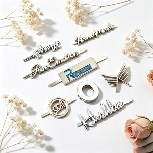 Engraved Custom Private <b>Name</b> Metal Logo Tag Wholesale Brand Metal <b>Label</b> Plate for Clothing Scarf Footwear Garment Decor - Product Image 1