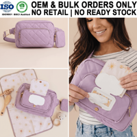 Riñonera Multifuncional para Mamá, Fabricada por OEM, Organizador de Artículos Esenciales para Bebé, Riñonera de Viaje con Bolsillo para Toallitas