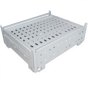 Chariot danois robuste et résistant à la corrosion pour serre, avec étagère réglable pour drainage de l'eau et base en acier perforé - Product Image 5