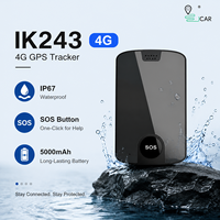 Traceur GPS 4G IK243 5000mAh avec aimant puissant, localisateur GPS de véhicule à fixation magnétique, installation facile, alarme antivol, SOS