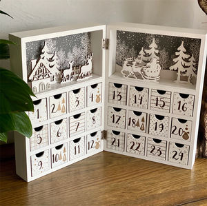 Boîte <span class=keywords><strong>calendrier</strong></span> <span class=keywords><strong>de</strong></span> <span class=keywords><strong>l</strong></span>'<span class=keywords><strong>avent</strong></span> en <span class=keywords><strong>bois</strong></span> <span class=keywords><strong>livre</strong></span> <span class=keywords><strong>de</strong></span> Noë<span class=keywords><strong>l</strong></span> lumière LED personnalisé personnalisé adulte enfants - Product Image 2