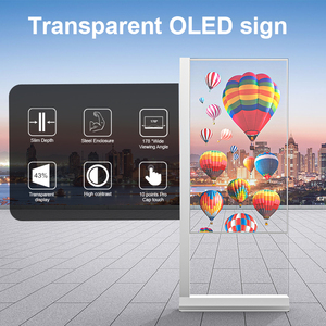 55 inch đôi bên màn hình LCD trong suốt hiển thị tầng đứng 150-400cd/m2 (tự động điều chỉnh) với kính OLED Máy quảng cáo - Product Image 2