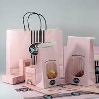 Sacs en papier kraft brun personnalisés avec poignées pour la restauration, la livraison de repas à emporter et les emballages à emporter, avec votre propre logo imprimé