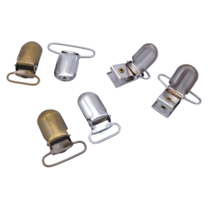 Clips <span class=keywords><strong>de</strong></span> tirantes <span class=keywords><strong>de</strong></span> Metal redondos plateados <span class=keywords><strong>de</strong></span> 25mm <span class=keywords><strong>de</strong></span> alta calidad, soportes <span class=keywords><strong>de</strong></span> chupete <span class=keywords><strong>de</strong></span> hierro fuerte al por mayor - Product Image 1