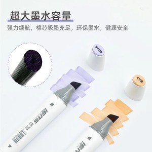 Juego de Marcadores de Color Profesionales STA de Doble Punta a Base de Alcohol, 128 Piezas, Marcadores de Arte de Plástico <span class=keywords><strong>con</strong></span> Punta de Cincel para Dibujo - Product Image 5