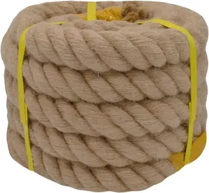 Custom Length Superior Quality Handcrafted 5 Mm-60 Mm Decorative Jute Sisal Hemp Packaging Ropes Factory Price Bulk Supply