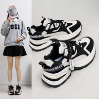 Chaussures pour femmes Old Daddy 2024, style coréen, semelle épaisse, respirantes, en mesh, chaussures de sport décontractées polyvalentes pour femmes