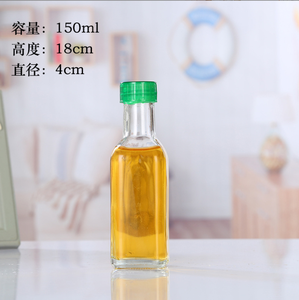 Botella de aceite de oliva de vidrio cuadrado de vidrio de pedernal de 250ml, 500ml, 750ml, para aceite, salsas de Limoncello, contenedor de condimentos, vidrio transparente con tapa - Product Image 2