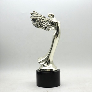 Sáng Tạo Vàng Bạc Đồng Kim Loại Đôi Cánh Thiên Thần Pha Lê Trophy Bán Buôn Thiên Thần Pha Lê Bức Tượng Giải Thưởng Quà Lưu Niệm - Product Image 5