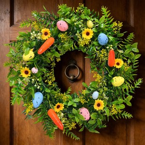 Guirlande de Pâques verte en plastique pour plantes et œufs, 40 cm, à suspendre à la <span class=keywords><strong>porte</strong></span>, style américain, décorative, pour arbre, demi-arbre, vigne, <span class=keywords><strong>escalier</strong></span> - Product Image 6