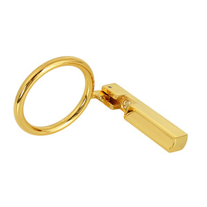 Furniture Handle Ring Shape Minimalist Design Drawer <b>Cabinet</b> Door Handle Imitation <b>Gold</b> Durable 88 Grams A2201 - Product Image 1