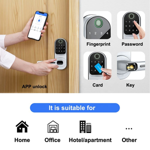 Serrure Intelligente à Prix de Gros avec Affichage du Mot de Passe, Déverrouillage par Empreinte Digitale et Application WiFi Ttlock/Tuya, Serrure Numérique à Pêne Simple pour Mortaise US - Product Image 2