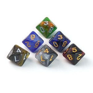 Juego de Dados Acrílicos Poliédricos Personalizados de 16mm, Diseño de Cielo Estrellado de Dos Colores, para Juegos de Rol DND - Product Image 2