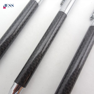 Stylo à encre gel bleu avec logo personnalisé Nouveau stylo élégant en métal en fibre de carbone avec design fantaisie pour les banques - Product Image 4