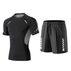 T-shirt à séchage rapide pour homme, manches courtes, sport, fitness, course à pied, entraînement de basketball, uniforme, évacuation de la transpiration, coupe extensible - Product Image 3