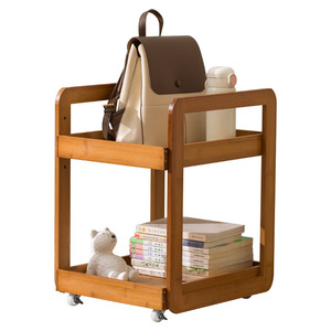 Multi Tier Storage Cart With <b>Wheels</b> For Office Desk Organizer Bookshelf And <b>Backpack</b> Holder Rectangle Standing Type Easy - Product Image 5