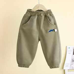 <span class=keywords><strong>Pantaloni</strong></span> in Cotone per Ragazzi alla Moda, Vendita all'Ingrosso, Vita Elastica, Colori Uniti, <span class=keywords><strong>Pantaloni</strong></span> Sportivi per Bambini da 1 a 7 Anni - Product Image 4