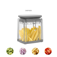 Hachoir manuel multifonction en plastique avec lames en acier inoxydable de haute qualité, coupe-légumes, coupe-pommes de terre pour frites