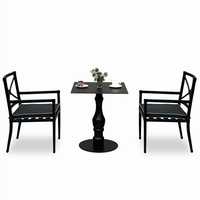 Vente directe d'usine, ensemble table et chaises de salle à manger en alliage d'aluminium, confortable, imperméable, style moderne et simple, portable