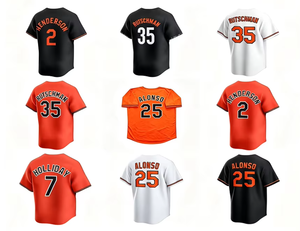 Camiseta de Béisbol Americana de Alta Calidad para Hombre, Números 25 <span class=keywords><strong>Alonso</strong></span>, 2 Henderson, 7 Holliday, 35 Rutschman, Cosida - Product Image 1