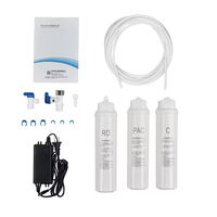 Sistema de Ósmosis Inversa Compacto de 100 GPD para Debajo del Fregadero, Diseño que Ahorra Espacio, Filtración de 4 Etapas, Purificador de Agua RO para Cocina