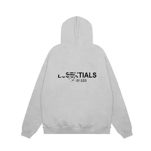 Custom Logo Brand Hoodies Sweatshirts With Sweatpants Fleece Tracksuit Man Essent Joggers Heavyweight Oversized Hooded