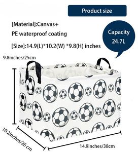 Rectangular Football <b>Basket</b> Kids Baby Storage <b>Basket</b> Cute Kids Toy Storage Bin Organizer <b>Shelf</b> Book - Product Image 5