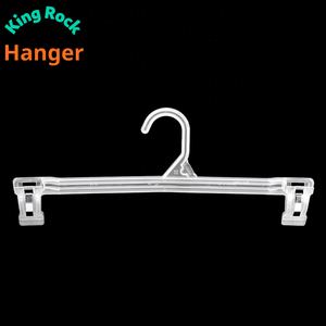Plastic Clips Hanger Plastic Plastic Hangers 14 Inch 6114 Transparent High Quality All Plastic Sturdy Plastic Non Slip Clips Bottoms Pants Skirt Hanger