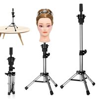 Support de table mini-trépied réglable pour tête de mannequin de coiffure (36,5-57 cm)